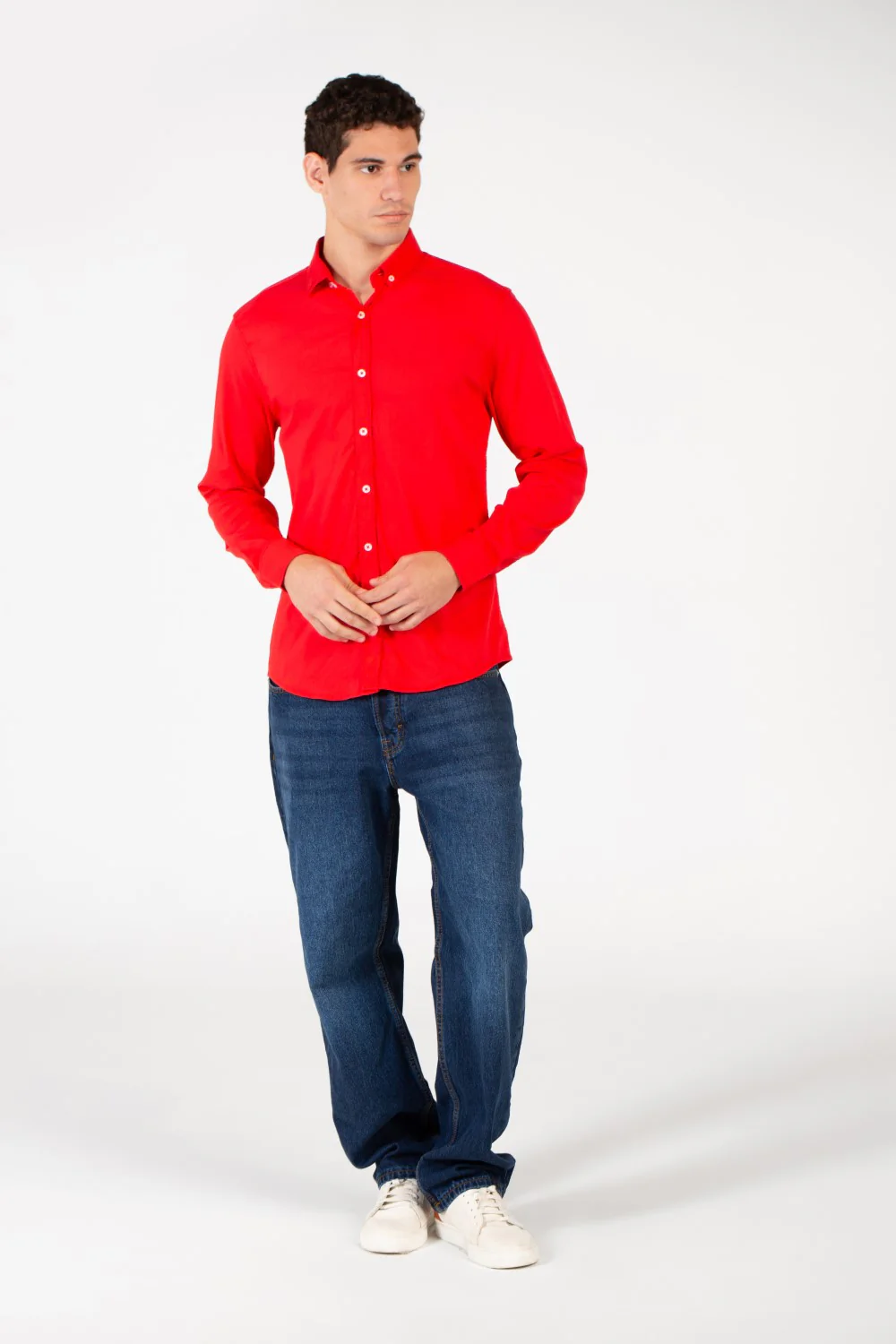 Men's Basic Slim Fit Modern Shirt - Image 44