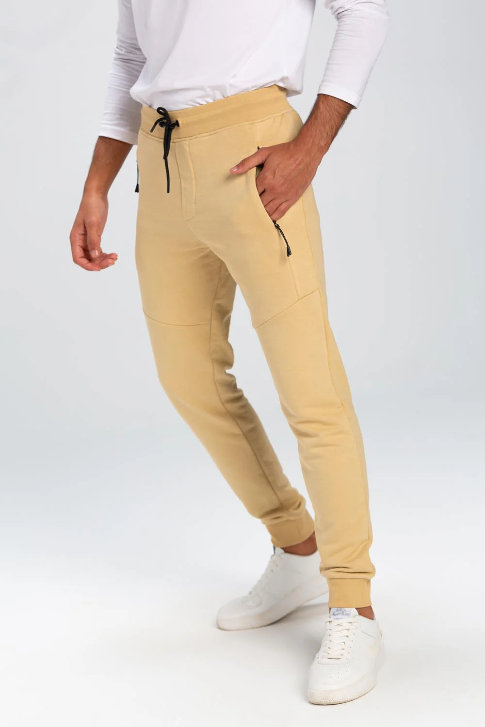 Men's Basic Slim Fit Sports Elegant Melton Sweatpants - Image 3