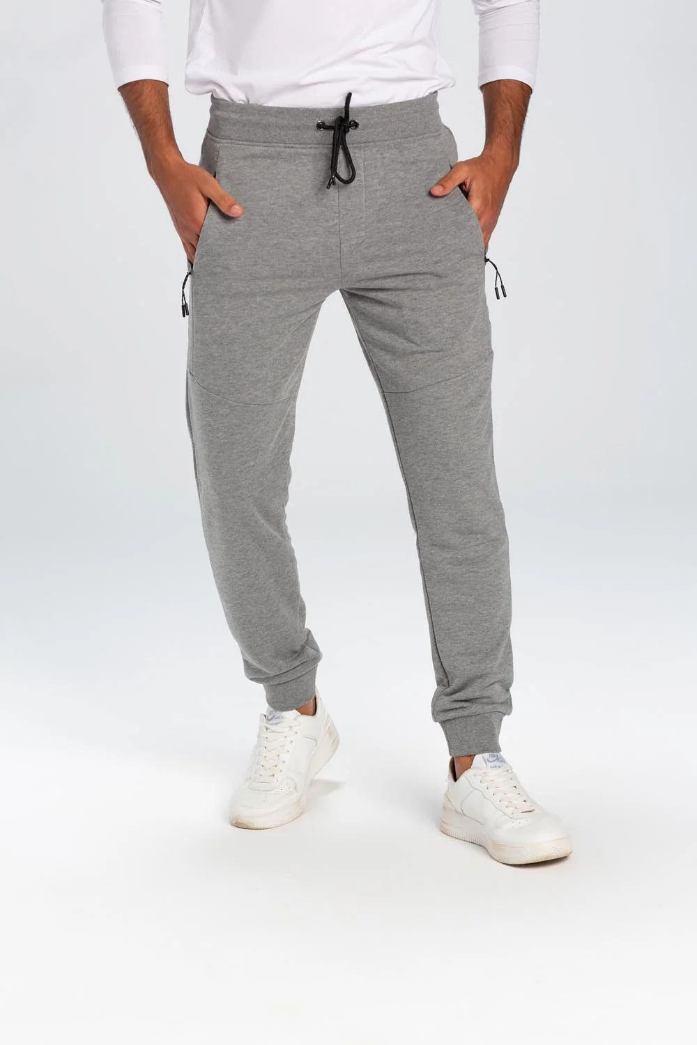 Men's Basic Slim Fit Sports Elegant Melton Sweatpants - Image 4