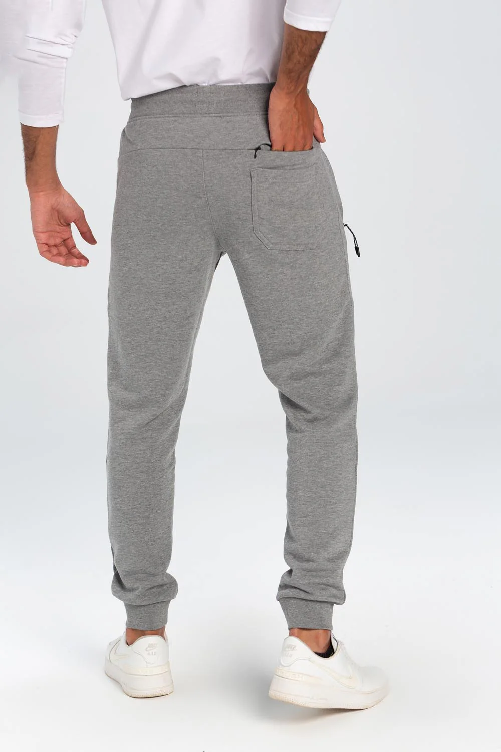 Men's Basic Slim Fit Sports Elegant Melton Sweatpants - Image 5