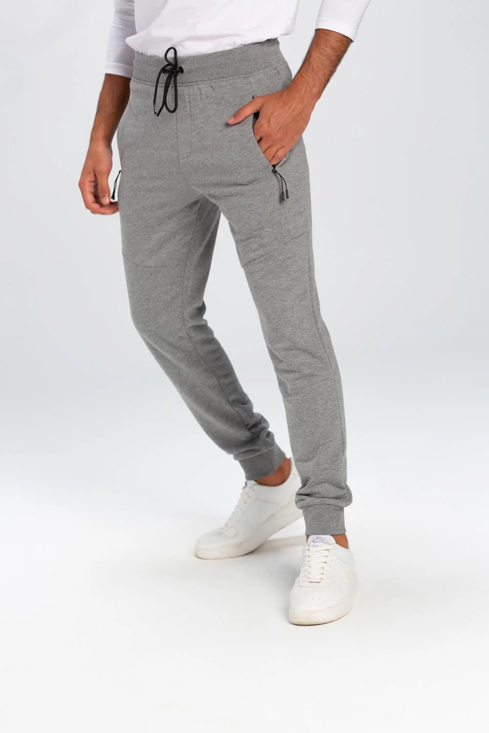 Men's Basic Slim Fit Sports Elegant Melton Sweatpants - Image 6