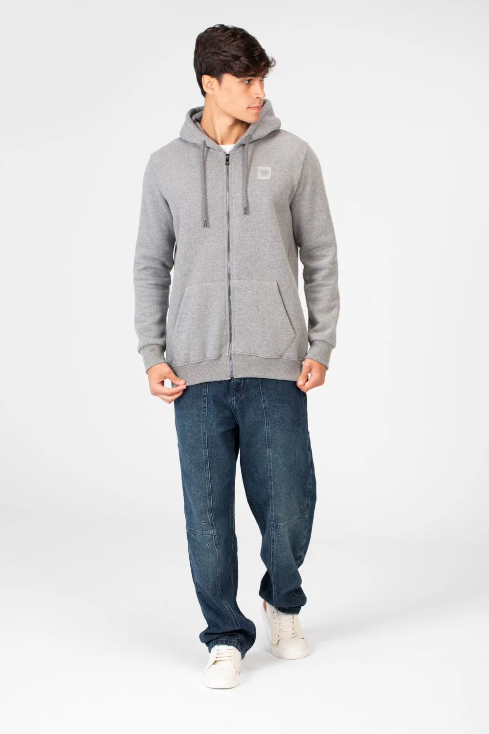 Men's Basic Sweatshirt With Zippers And Front Pockets - Image 12