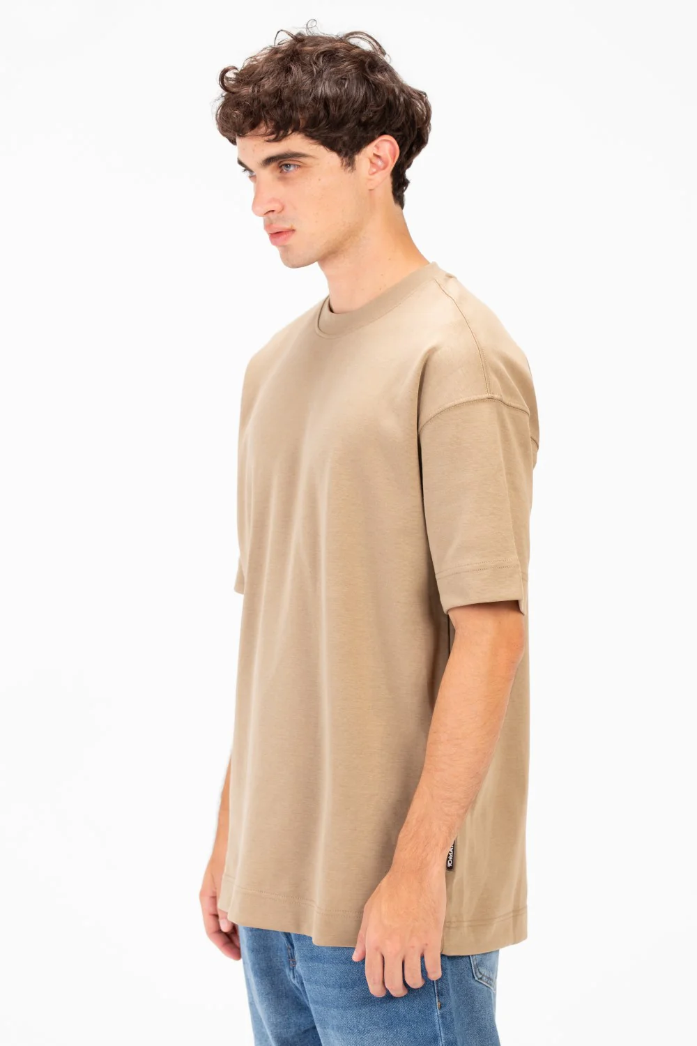 Men's Basic Tomato Oversized T-Shirt With Short Sleeves And Crew Neck - Image 15
