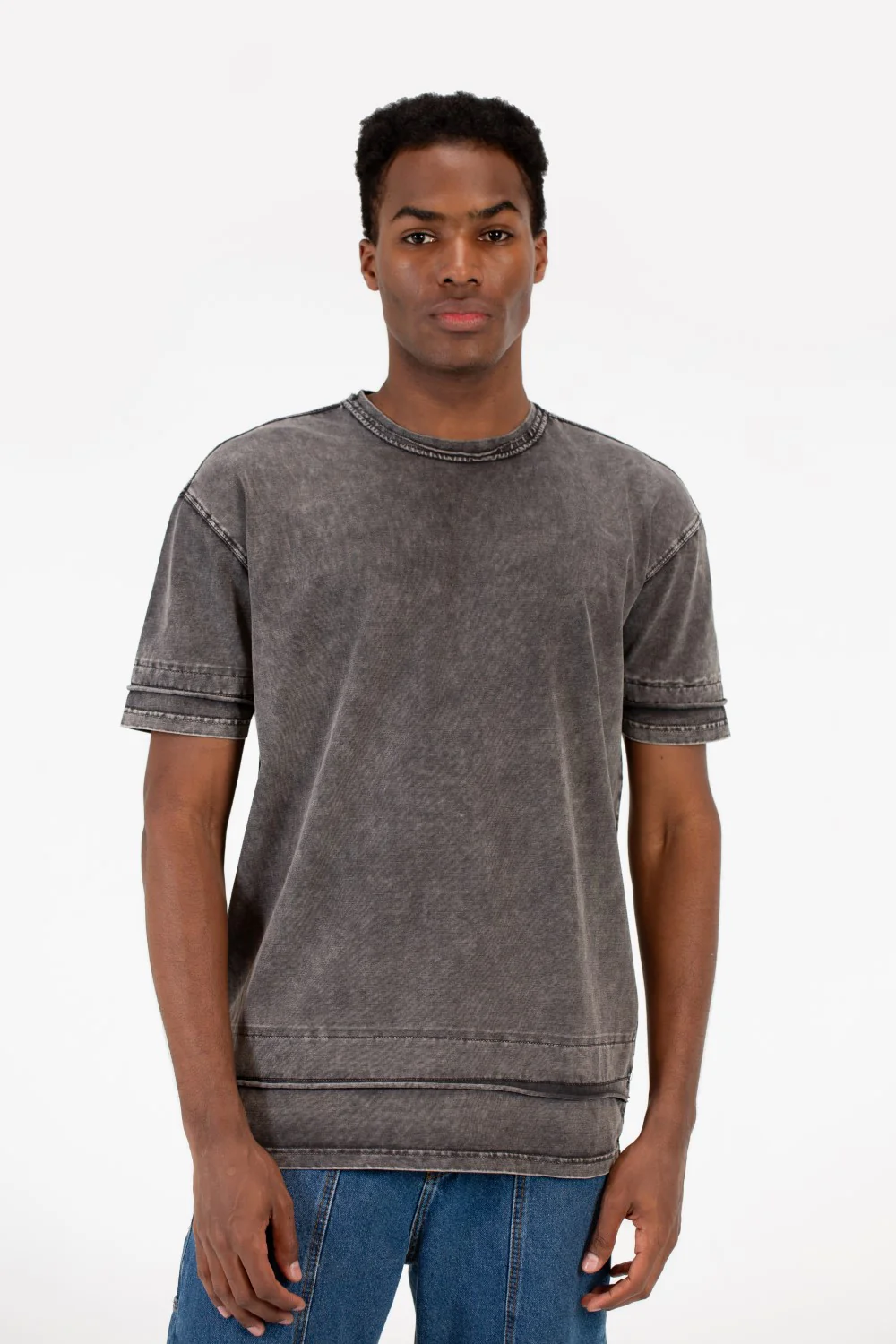 Men's Basic Washed Short Sleeve T-Shirt - Image 5