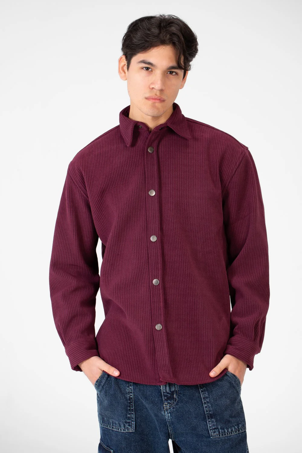 Men's Basic Winter Shirt In Practical and Comfortable Velvet Material - Image 13