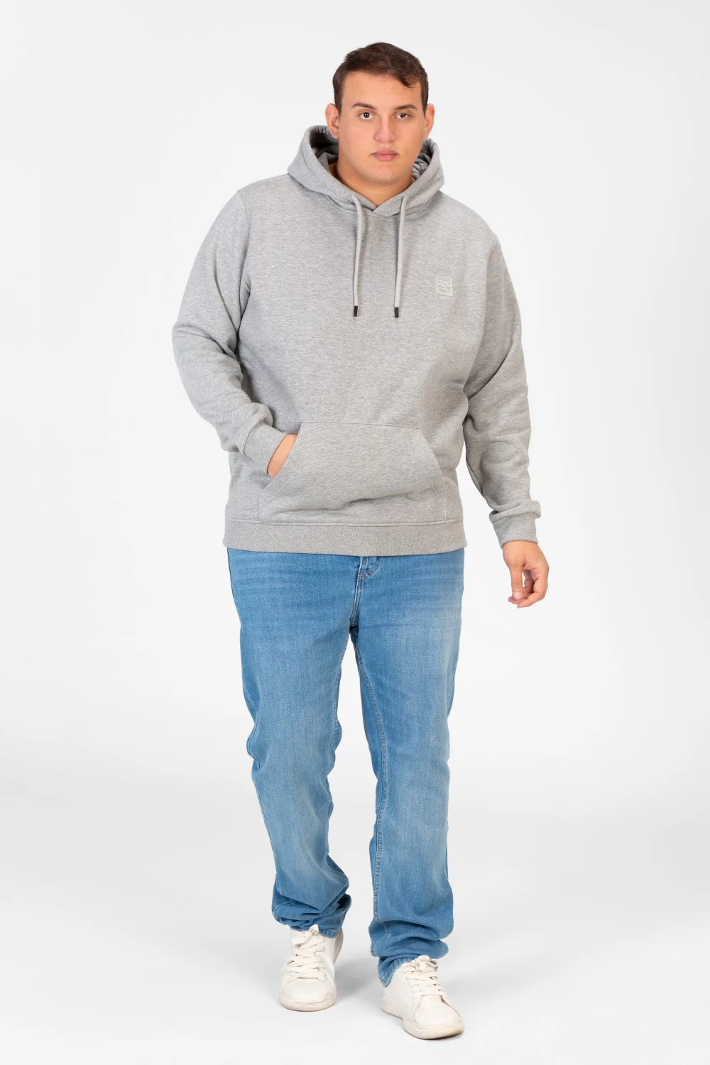 Men's Big Size Basic Long Sleeve Hoodie Sweatshirt - Image 20