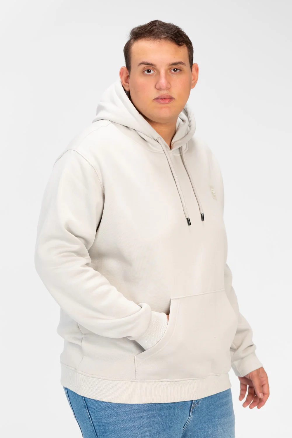 Men's Big Size Basic Long Sleeve Hoodie Sweatshirt - Image 27