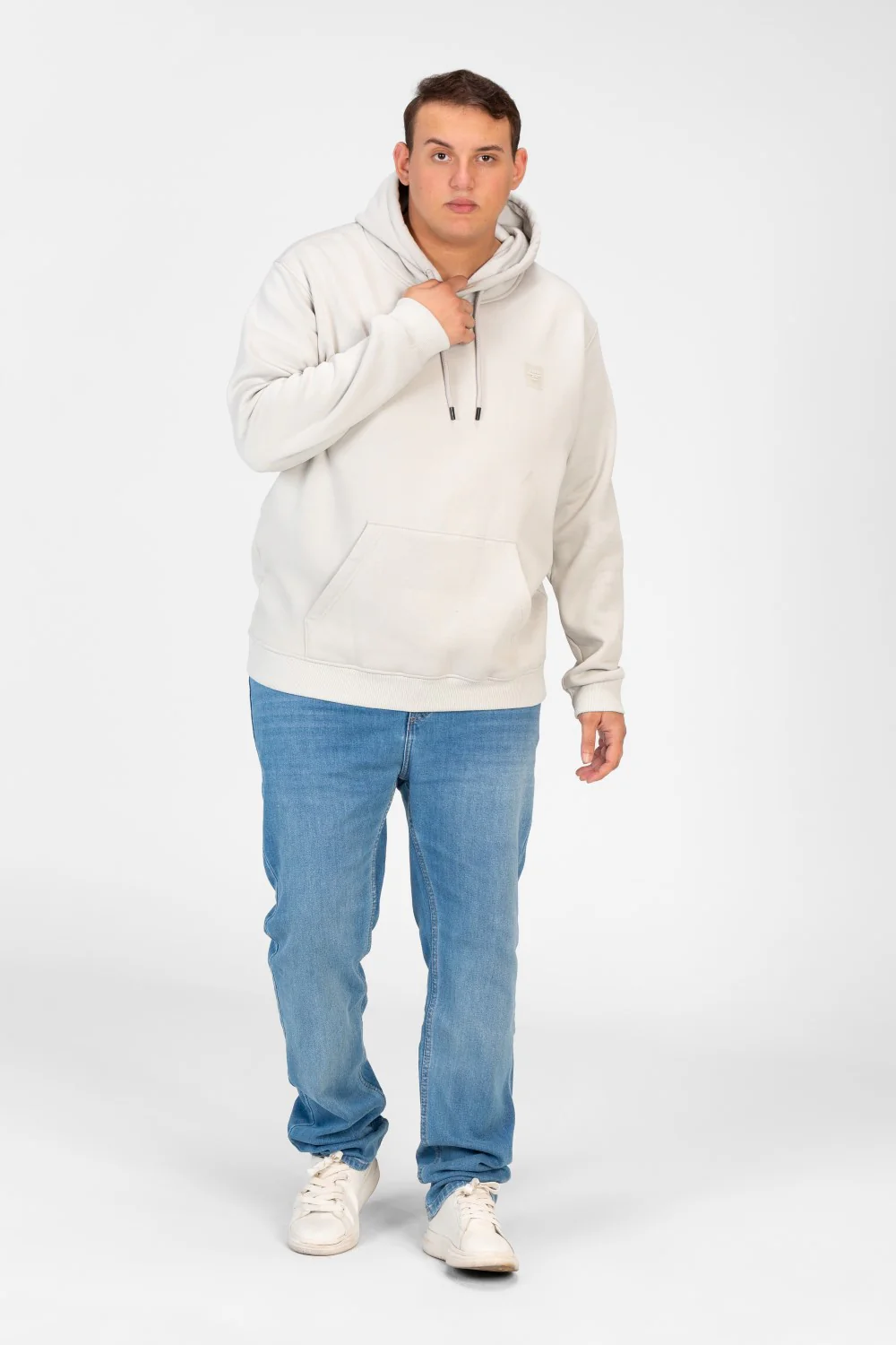 Men's Big Size Basic Long Sleeve Hoodie Sweatshirt - Image 28
