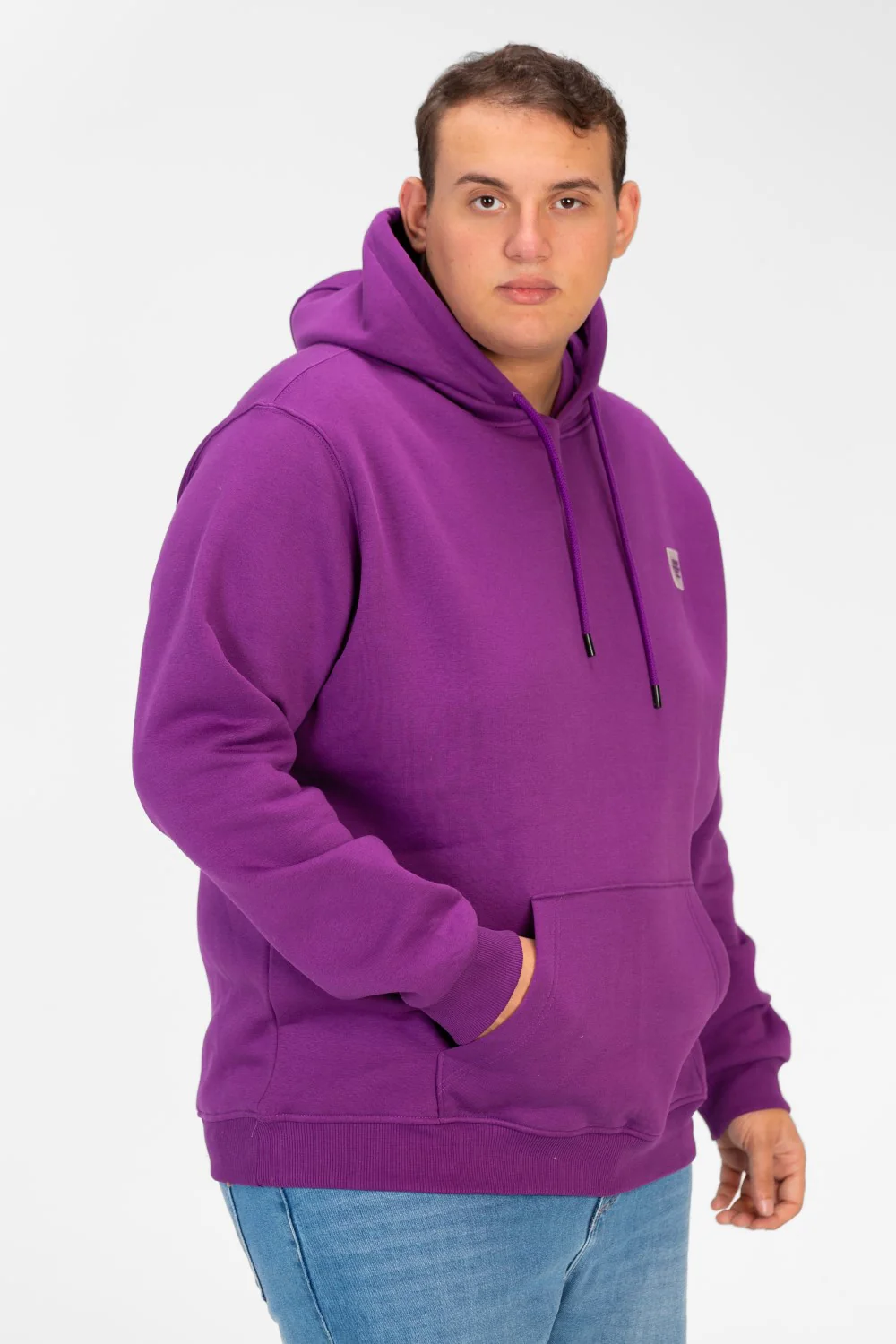 Men's Big Size Basic Long Sleeve Hoodie Sweatshirt - Image 31