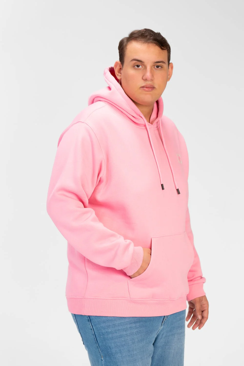 Men's Big Size Basic Long Sleeve Hoodie Sweatshirt - Image 35
