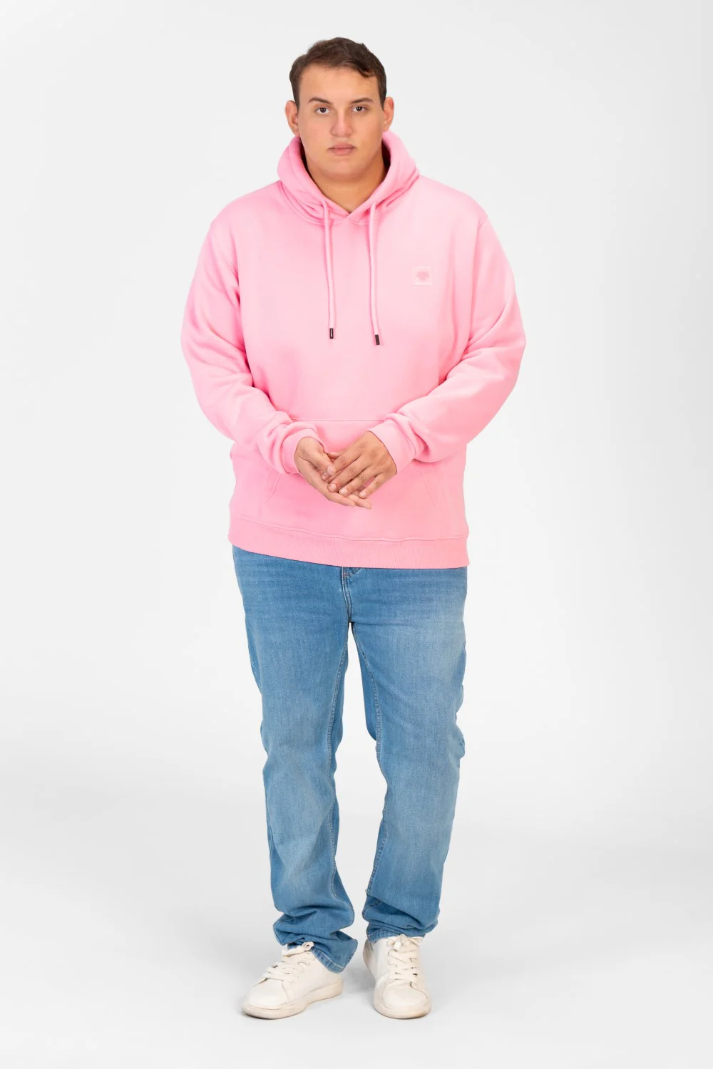 Men's Big Size Basic Long Sleeve Hoodie Sweatshirt - Image 36