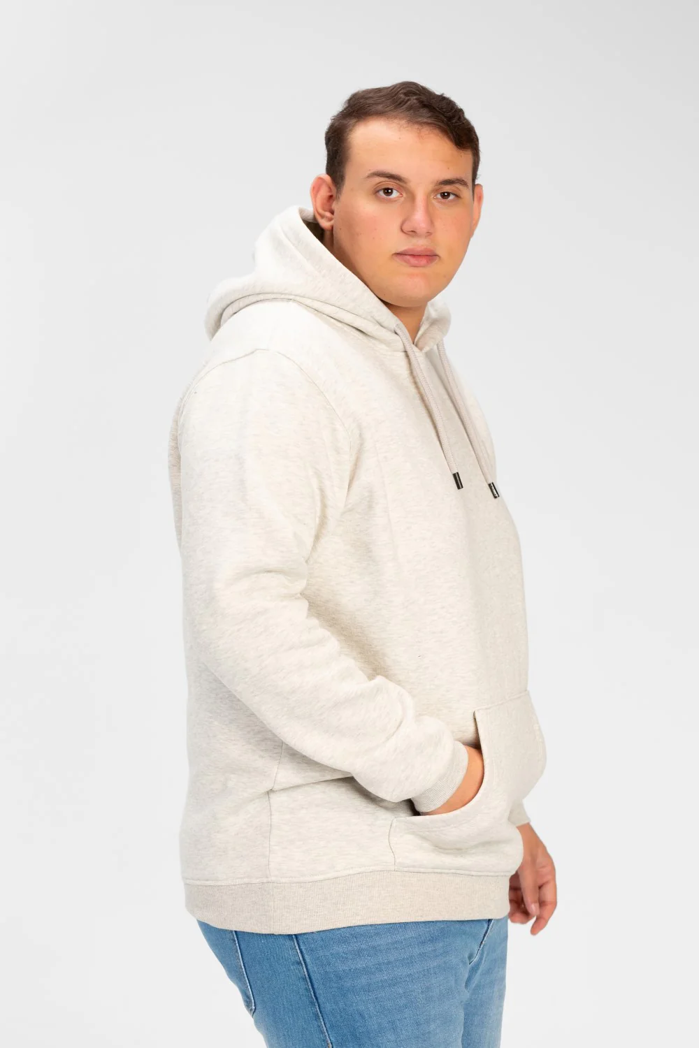 Men's Big Size Basic Long Sleeve Hoodie Sweatshirt - Image 43