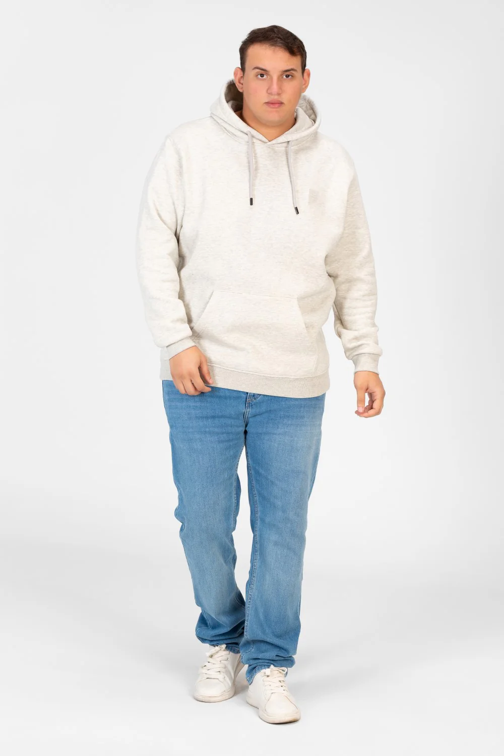 Men's Big Size Basic Long Sleeve Hoodie Sweatshirt - Image 44