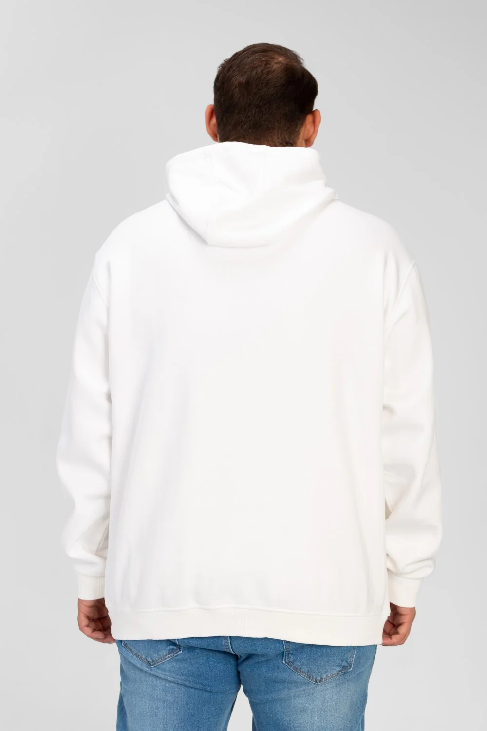 Men's Big Size Basic Long Sleeve Hoodie Sweatshirt - Image 46