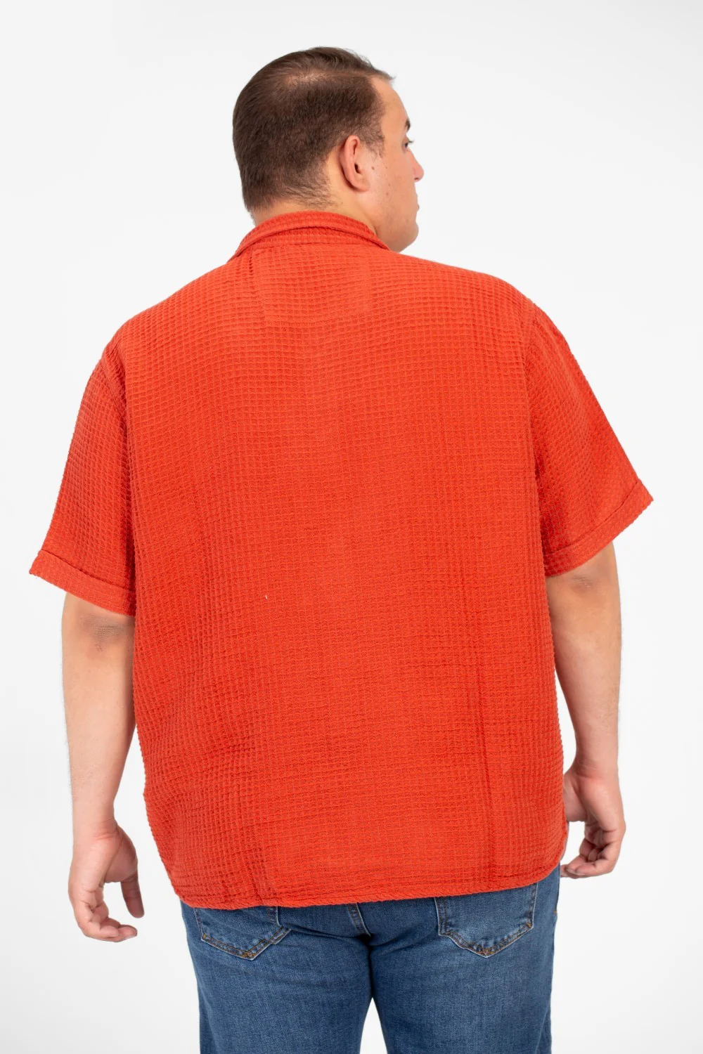 Men's Big Size Basic Plain Shirt With Comfortable Summer Fabric And Short Sleeves - Image 6