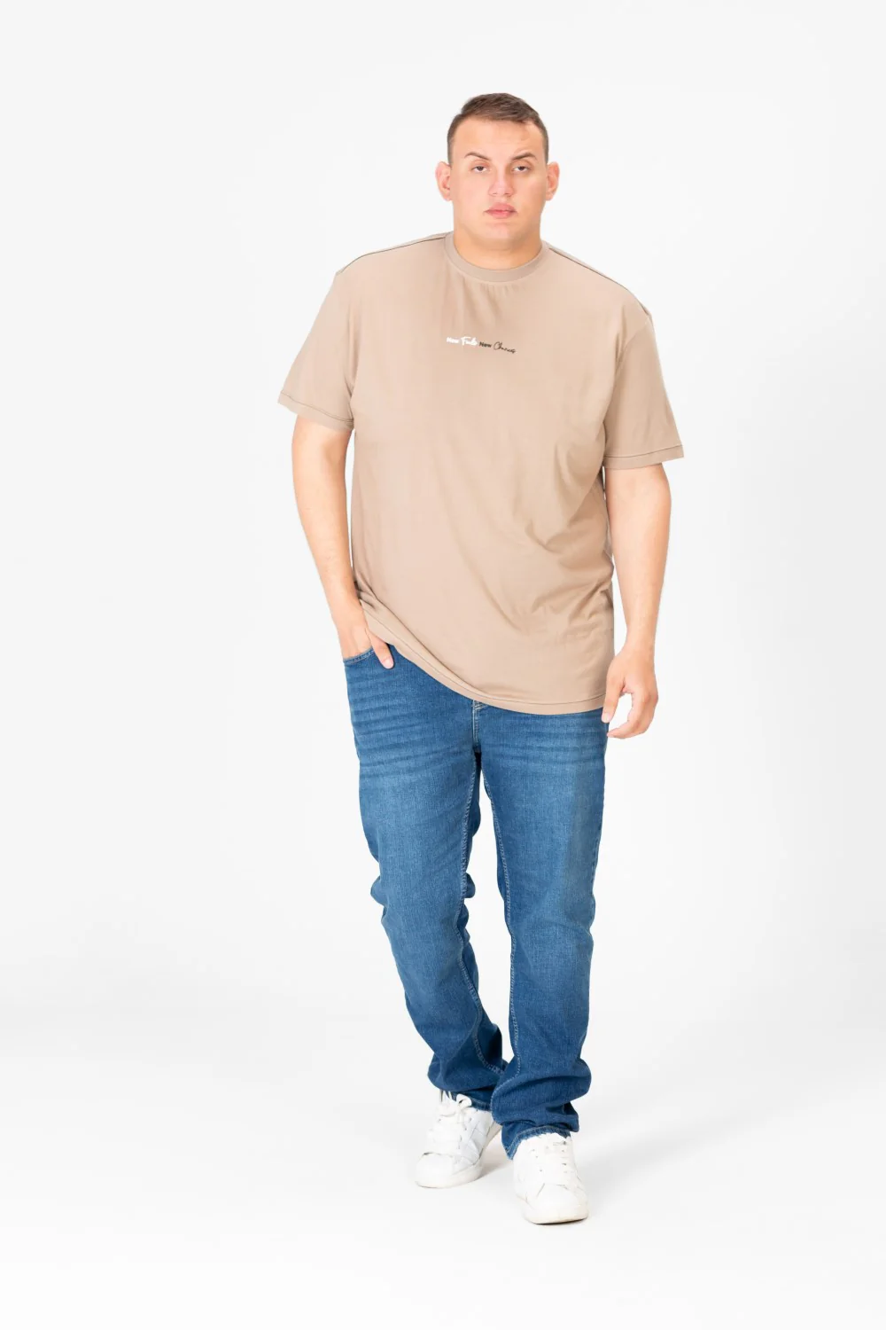 Men's Big Size Basic Round Neck T-Shirt - Image 12