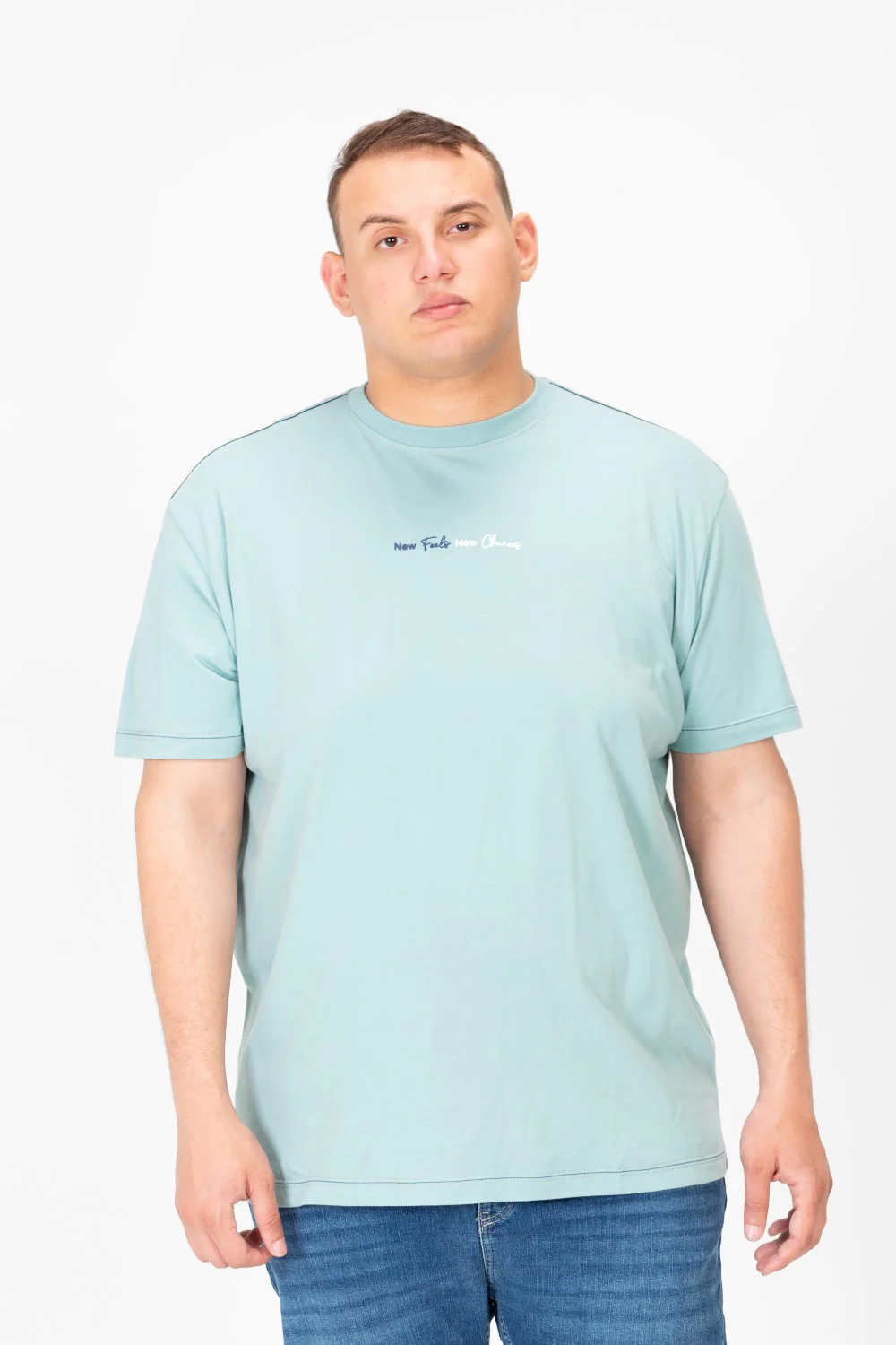 Men's Big Size Basic Round Neck T-Shirt - Image 5