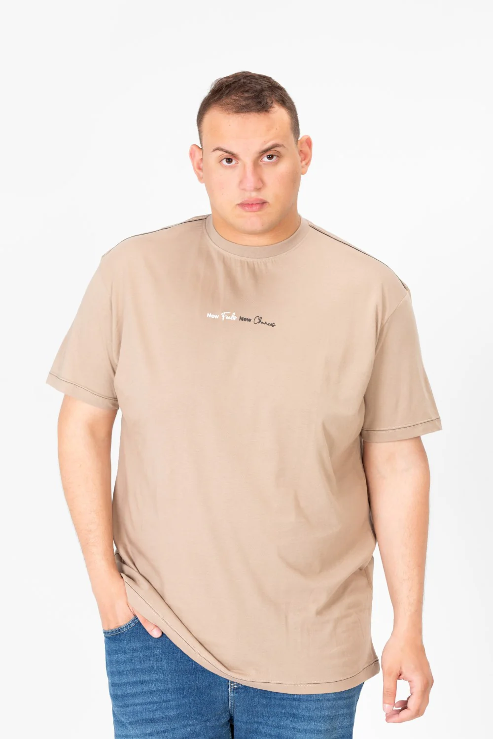 Men's Big Size Basic Round Neck T-Shirt - Image 9