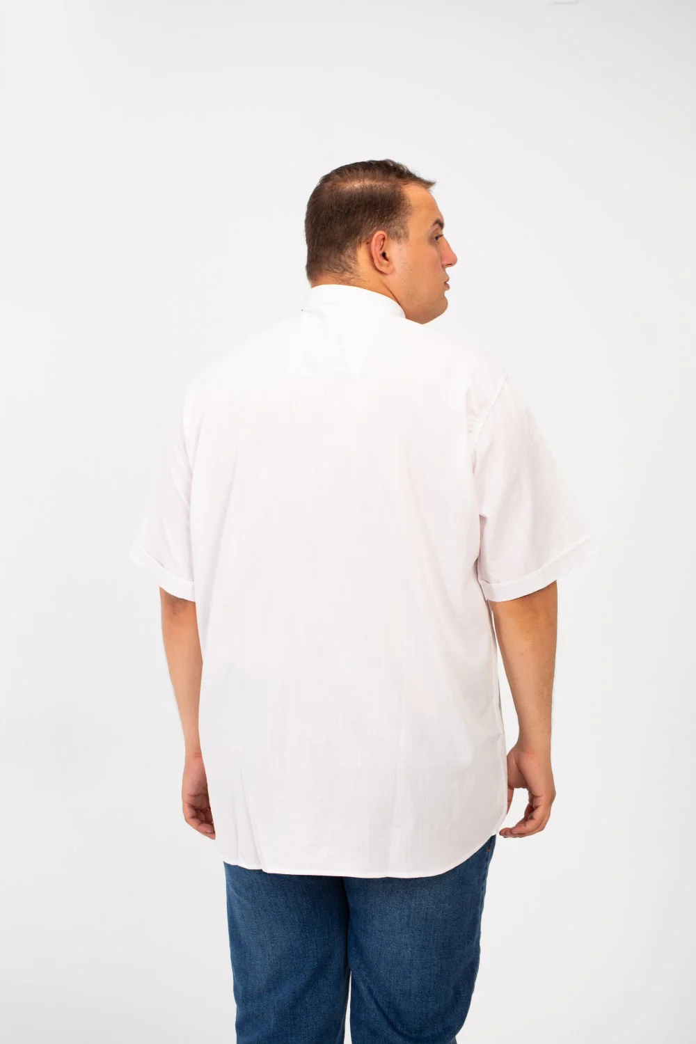Men's Big Size Basic Short Sleeve Shirt With Front Pocket - Image 18