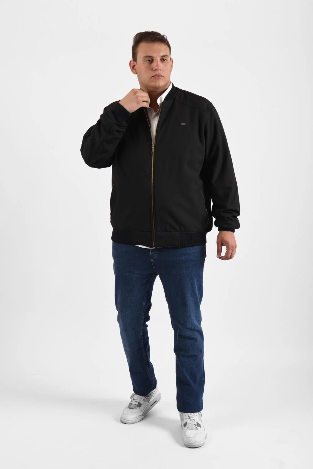 Men's Big Size Casual Basic Full Zipper Hooded Waterproof Jacket - Image 3