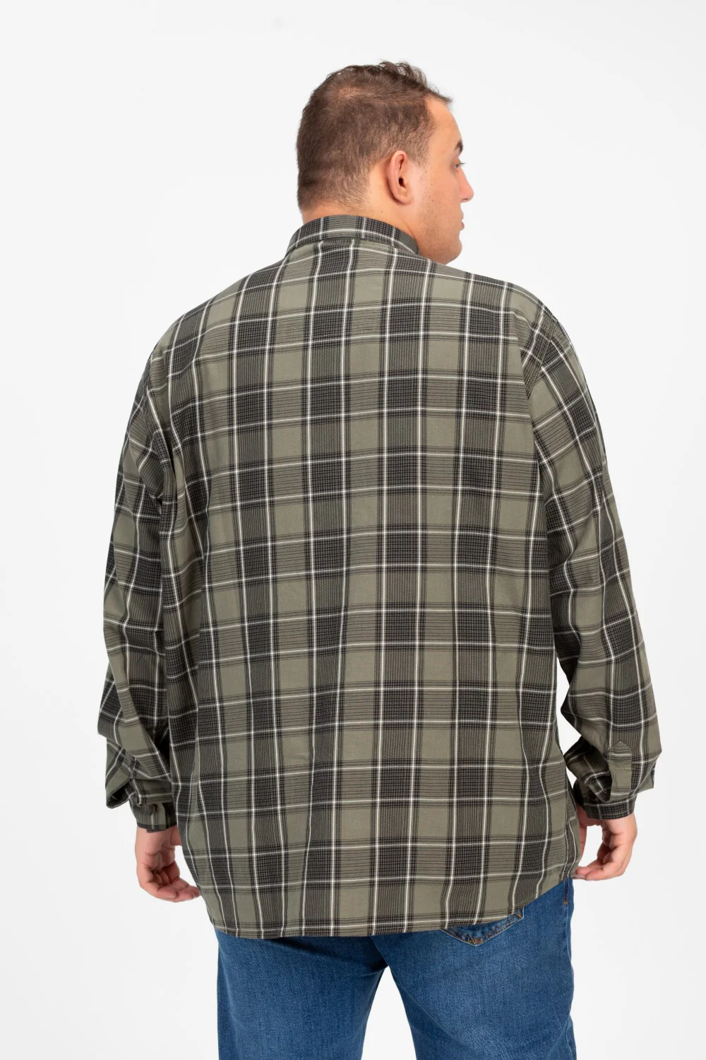 Men's Big Size Check Long Sleeves Shirt - Image 10