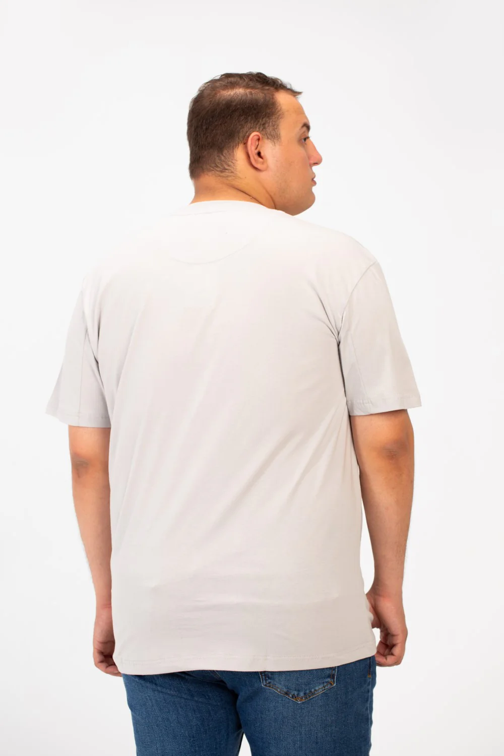 Men's Big Size Front Pocket Text Print T-shirt With A Round Neck And Short Sleeves - Image 6