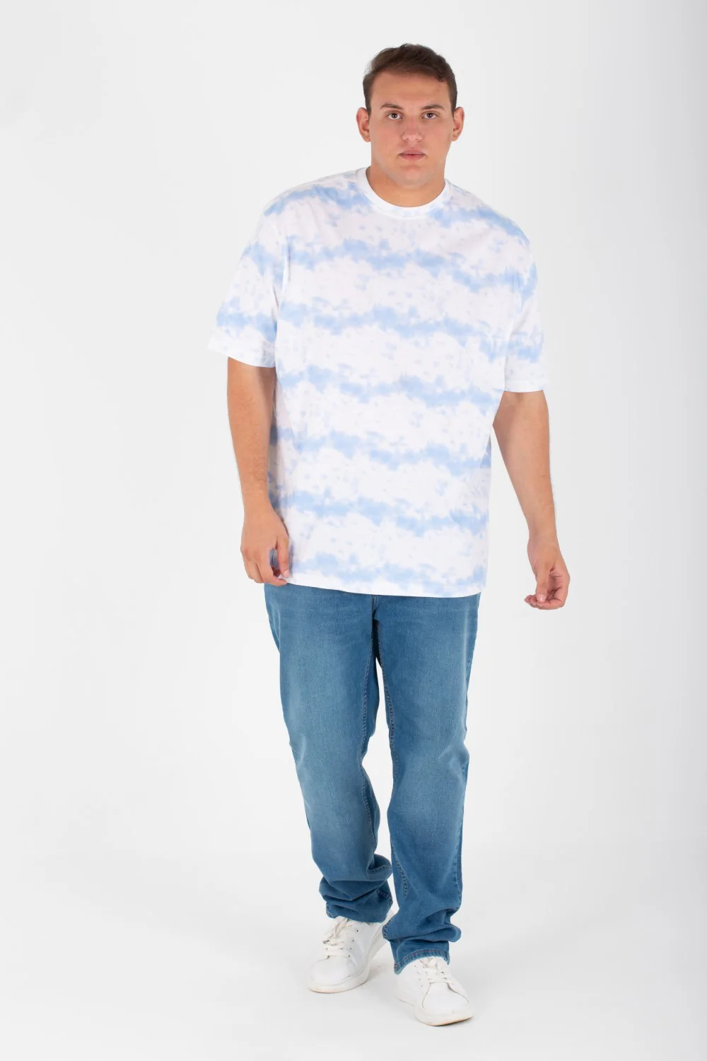 Mens Big Size Full Print T-shirt With Over Size Cut Half Sleeves - Image 10