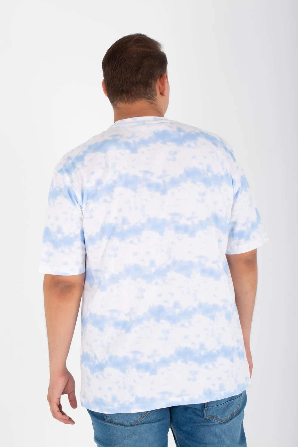 Mens Big Size Full Print T-shirt With Over Size Cut Half Sleeves - Image 11