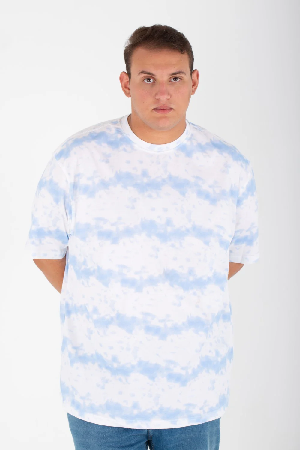 Mens Big Size Full Print T-shirt With Over Size Cut Half Sleeves - Image 12
