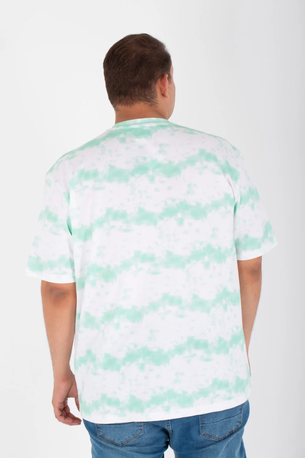 Mens Big Size Full Print T-shirt With Over Size Cut Half Sleeves - Image 5