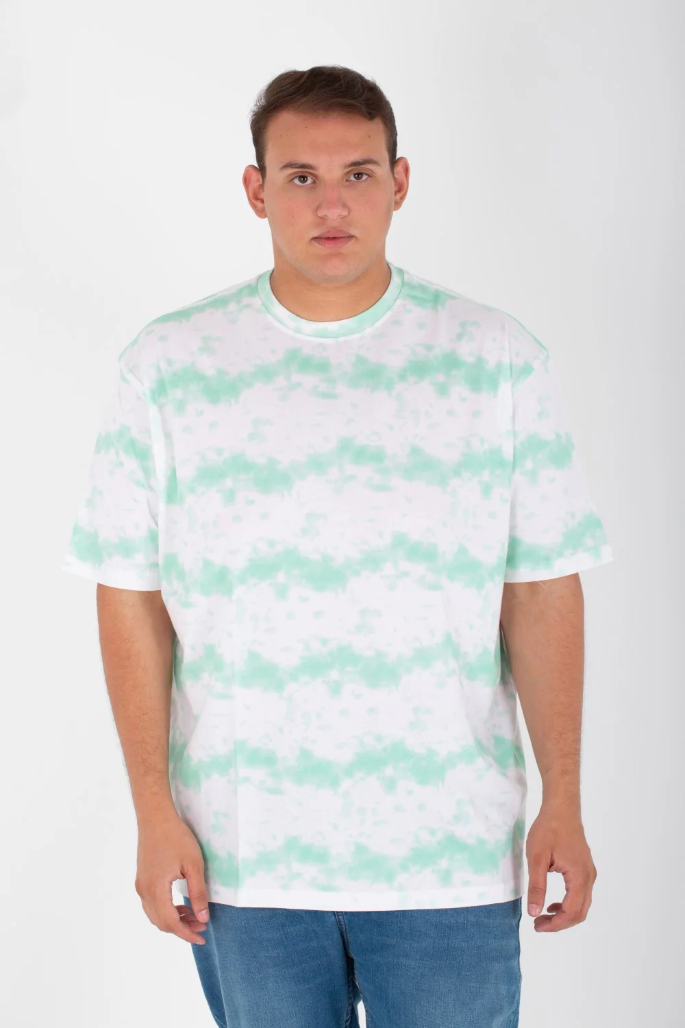 Mens Big Size Full Print T-shirt With Over Size Cut Half Sleeves - Image 6