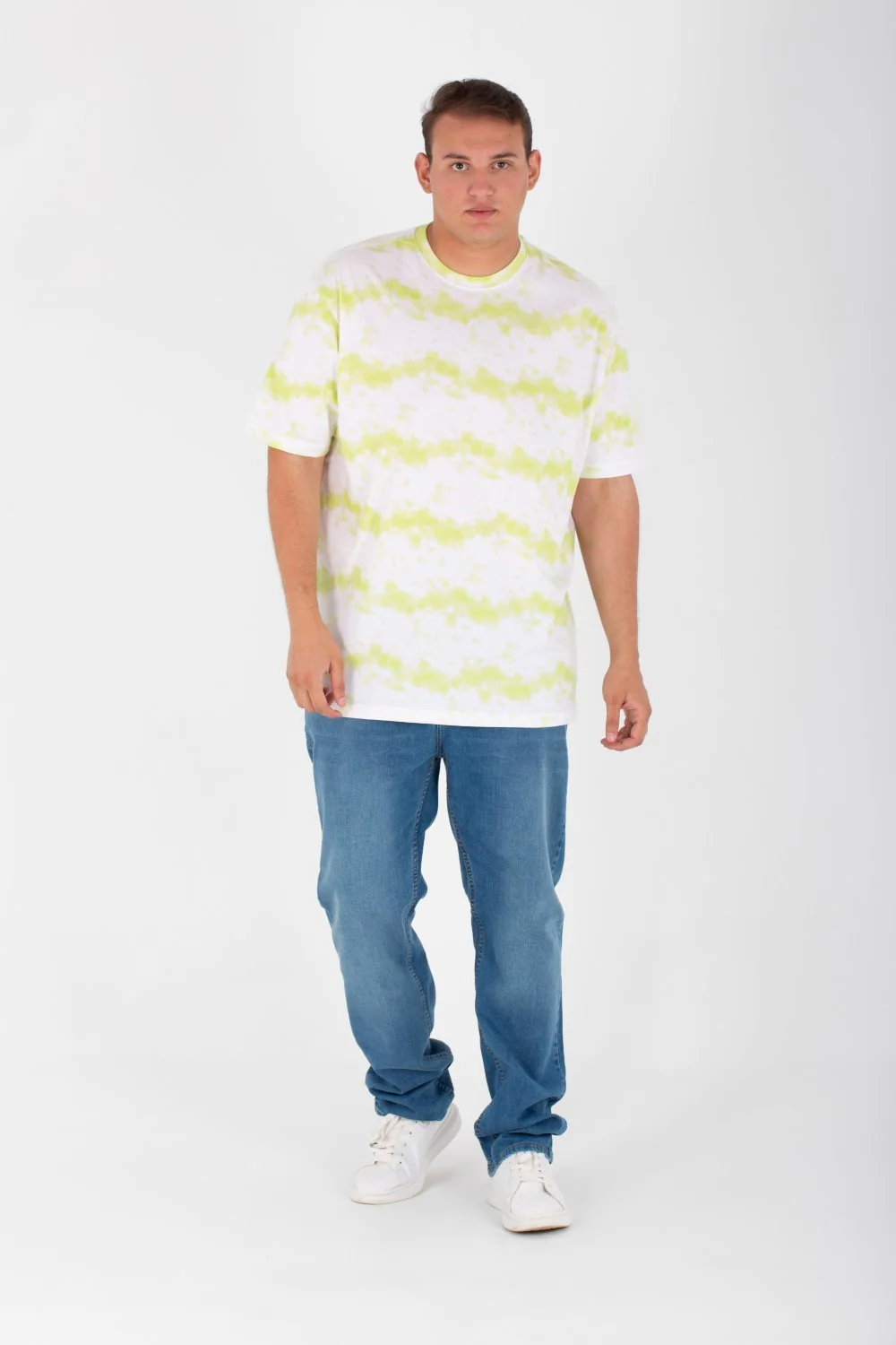 Mens Big Size Full Print T-shirt With Over Size Cut Half Sleeves - Image 7