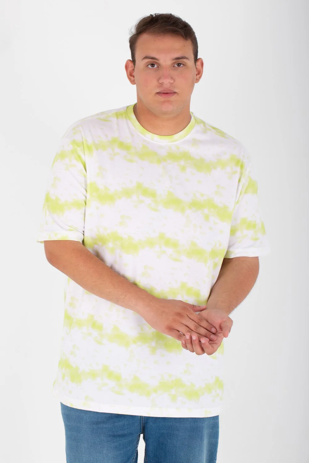 Mens Big Size Full Print T-shirt With Over Size Cut Half Sleeves - Image 9