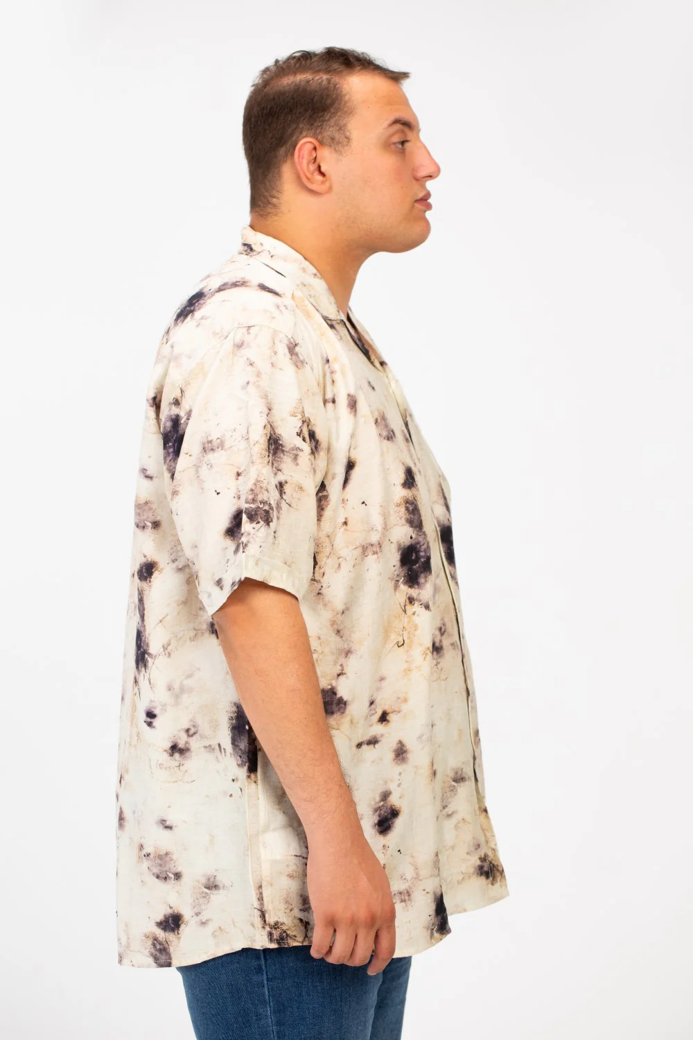 Men's Big Size Half Sleeve All Over Print Shirt With Front Pocket - Image 3