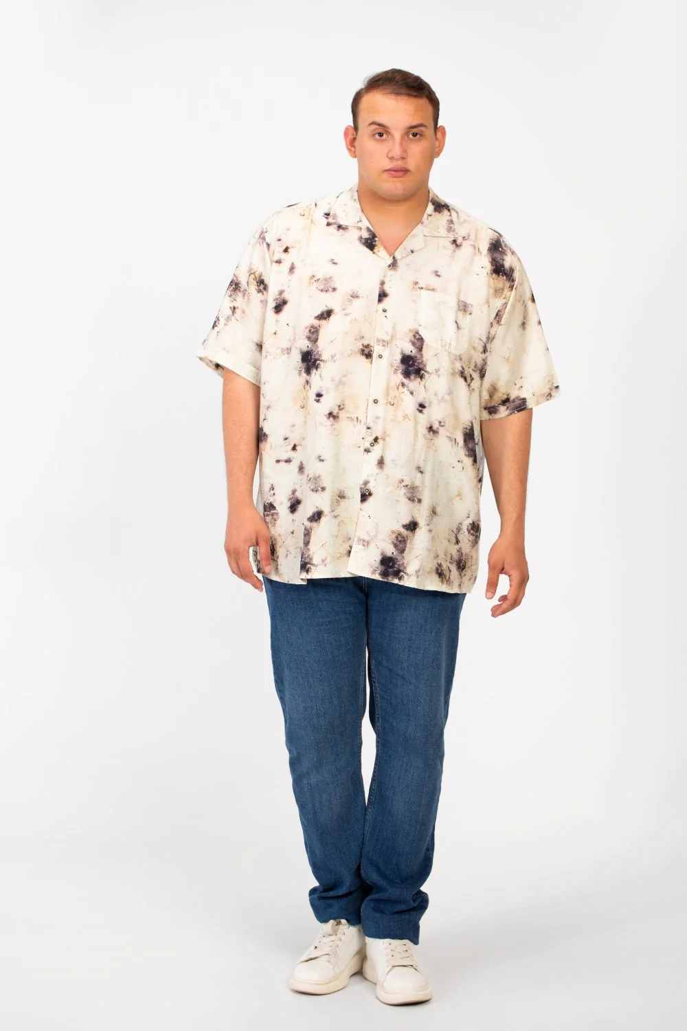 Men's Big Size Half Sleeve All Over Print Shirt With Front Pocket - Image 4