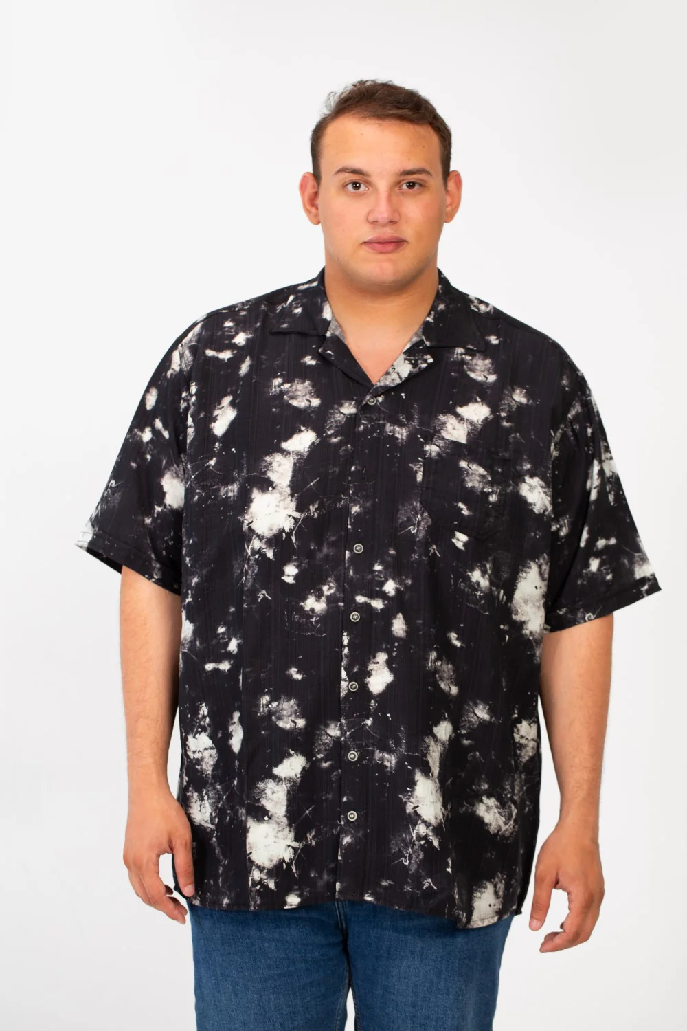 Men's Big Size Half Sleeve All Over Print Shirt With Front Pocket - Image 5