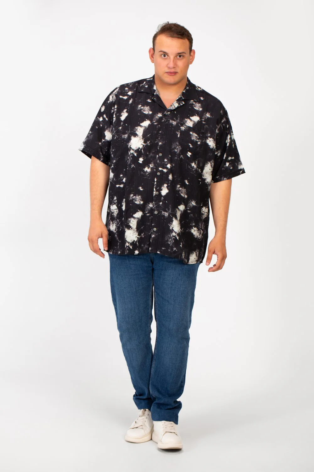Men's Big Size Half Sleeve All Over Print Shirt With Front Pocket - Image 8