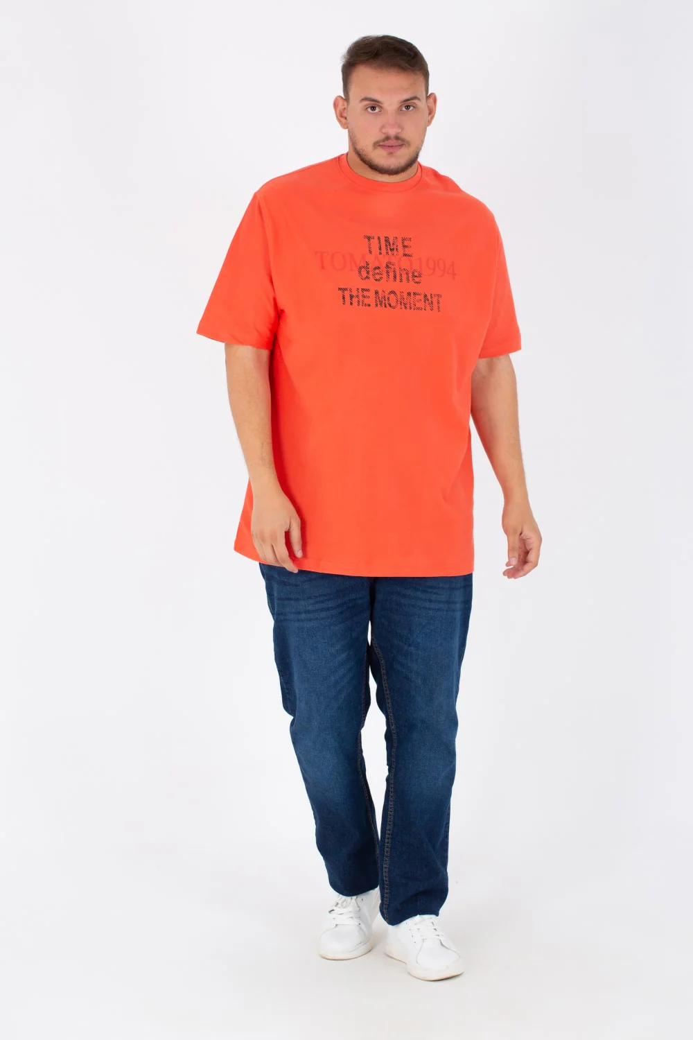 Men's Big Size Half Sleeve T-shirt With Front & Back Print And Summer Melton Material - Image 4