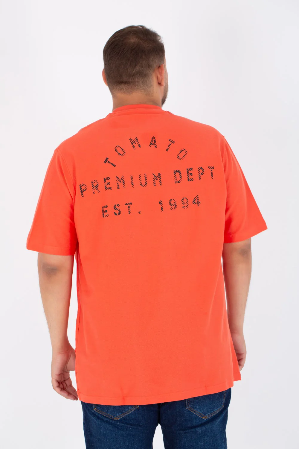 Men's Big Size Half Sleeve T-shirt With Front & Back Print And Summer Melton Material - Image 5