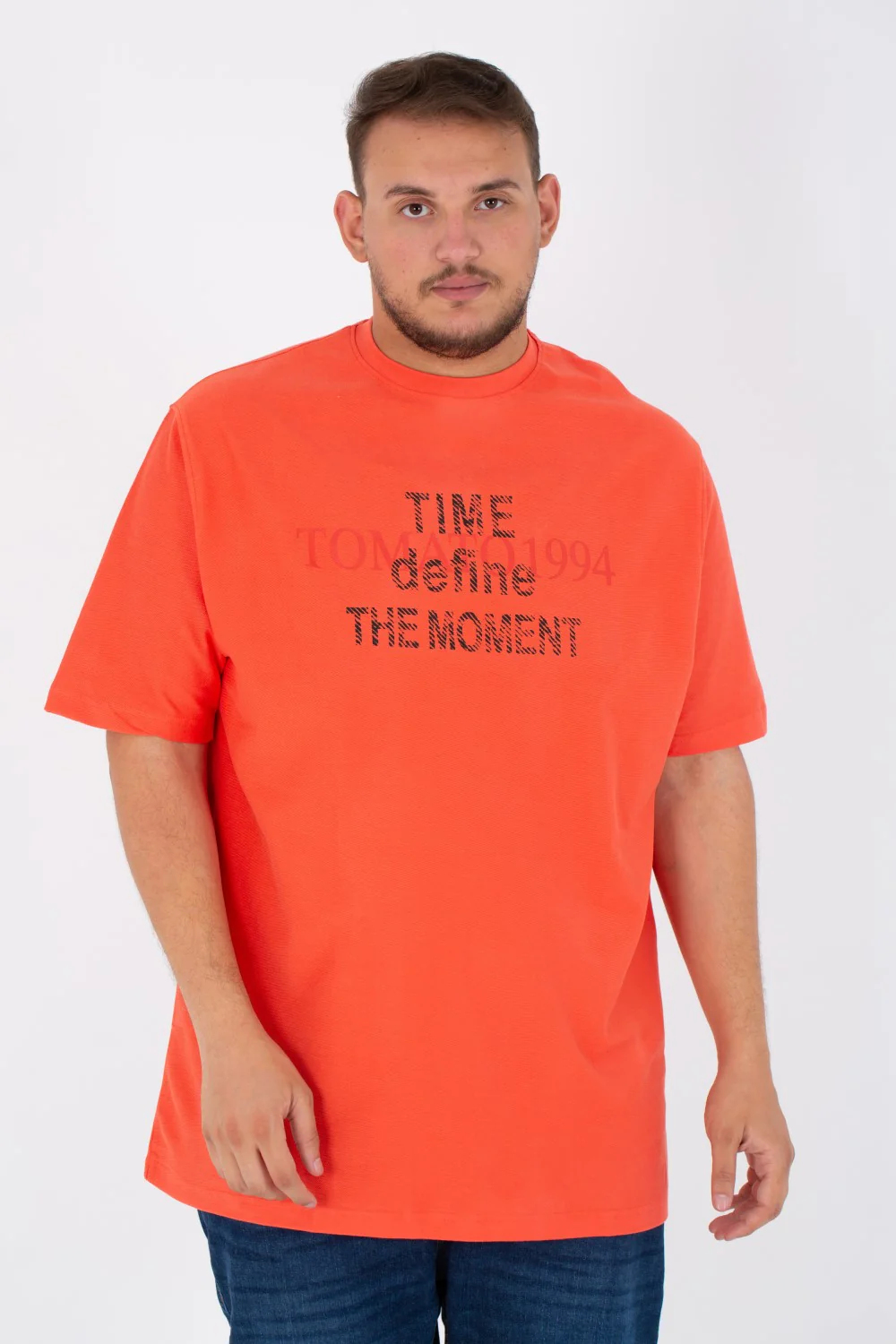 Men's Big Size Half Sleeve T-shirt With Front & Back Print And Summer Melton Material - Image 6