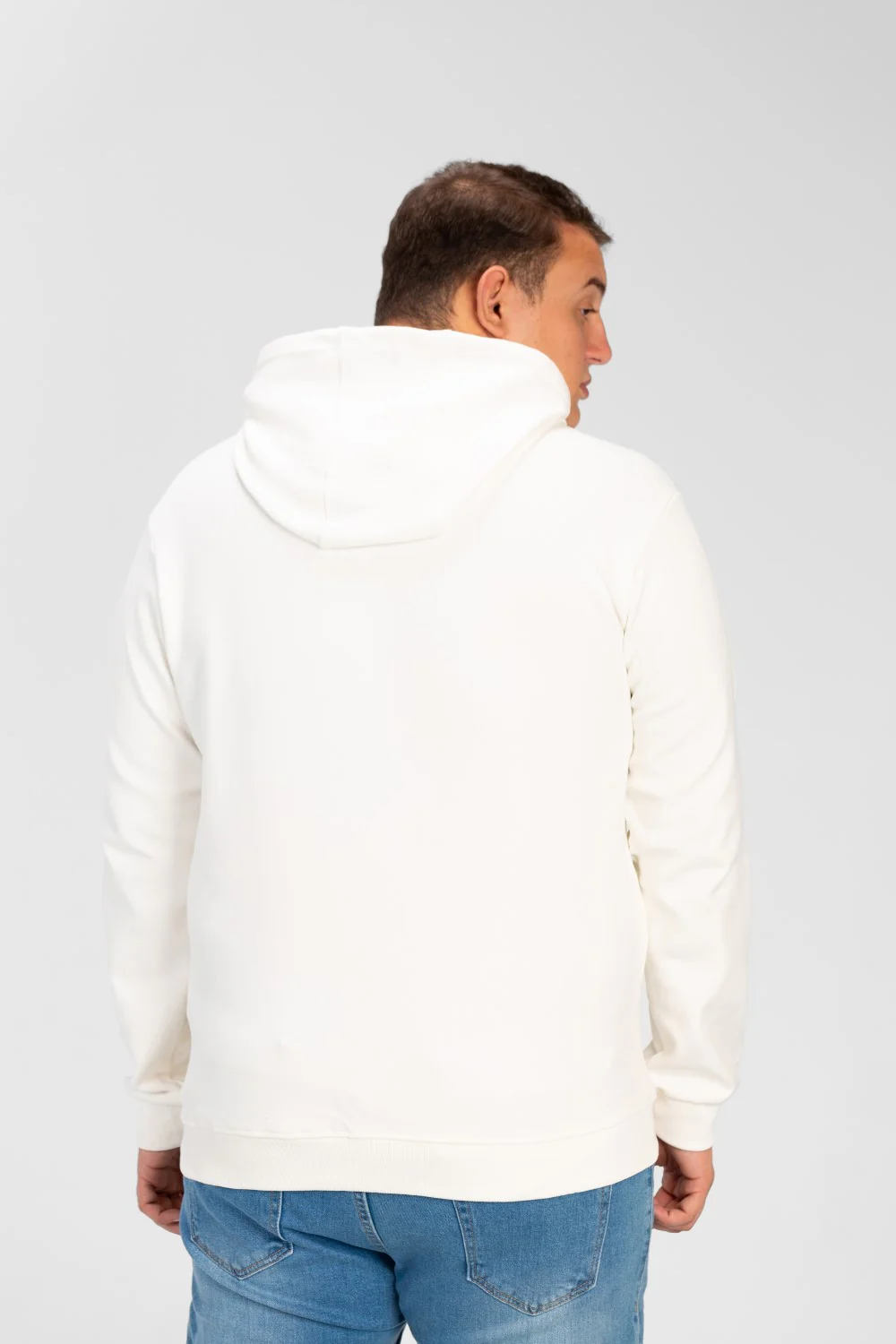 Men's Big Size Hood Sweatshirt With Front Print - Image 10