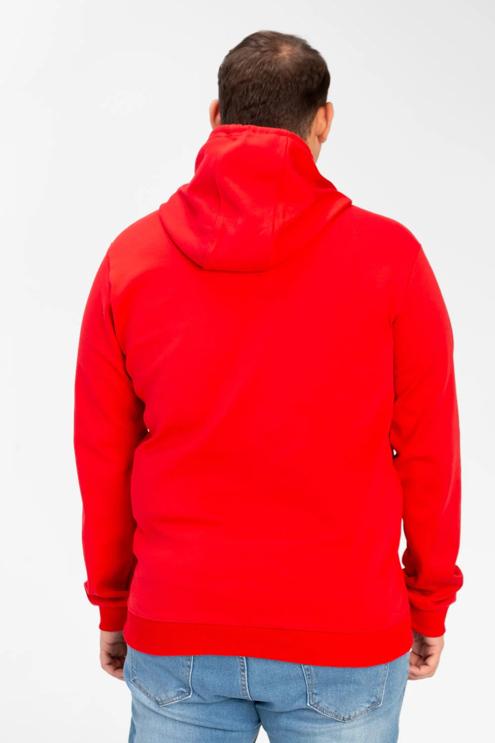 Men's Big Size Hood Sweatshirt With Front Print - Image 6
