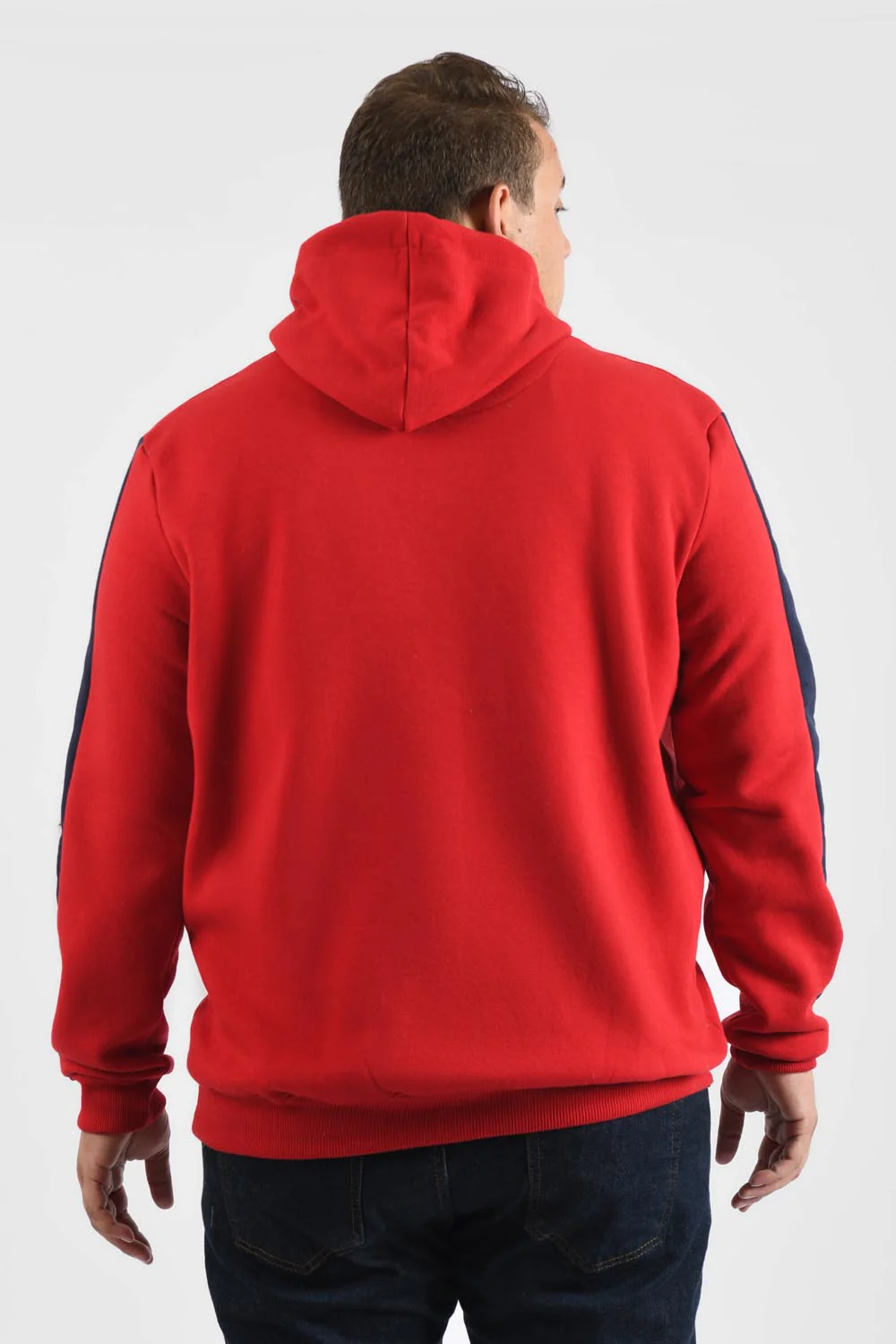 Men's Big Size Hoodie Regular Fit Soft Melton Front Printed Padded Sweatshirt - Image 2
