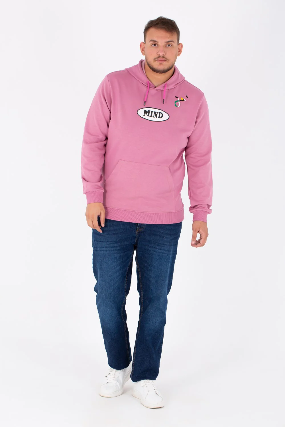 Men's Big Size Hoodie Sweatshirt With A Print On The Front And Back - Image 3