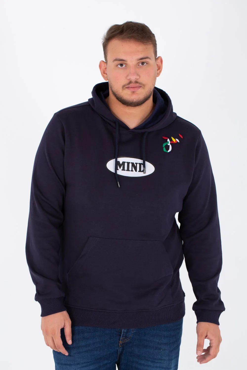 Men's Big Size Hoodie Sweatshirt With A Print On The Front And Back - Image 6