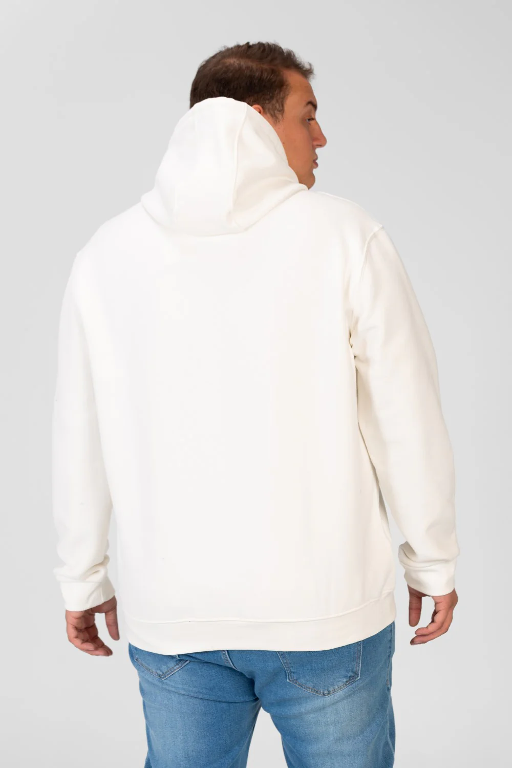 Men's Big Size Hoodie Sweatshirt With Front Print And Long Sleeves - Image 10