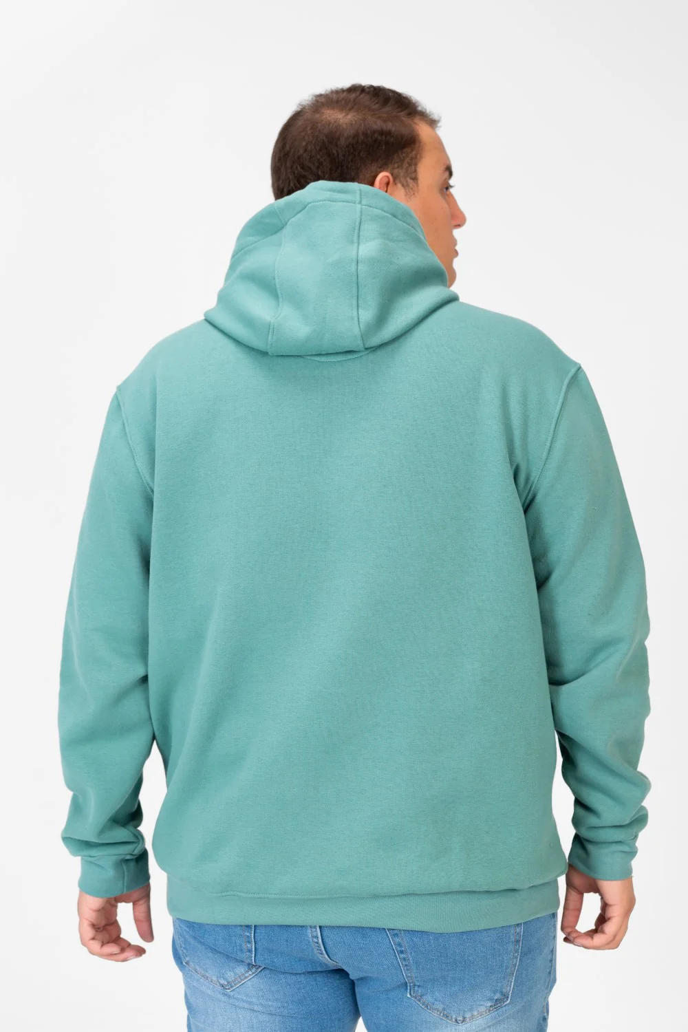Men's Big Size Hoodie Sweatshirt With Front Print And Long Sleeves - Image 6