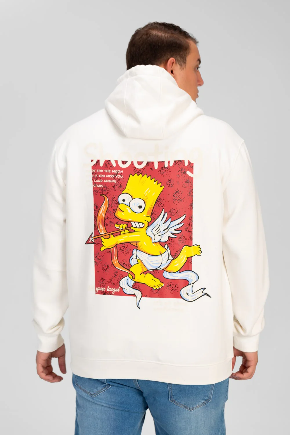 Men's Big size Hoodie With Graphic Print And Front Pocket - Image 10