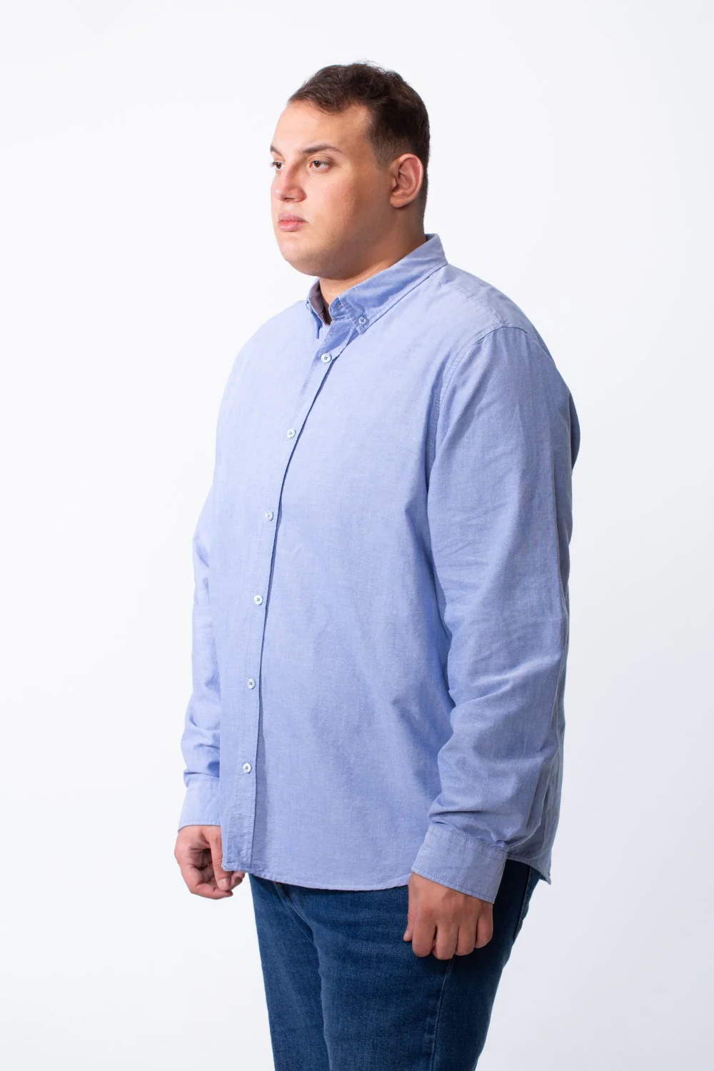 Men's Big Size Shirt Button Down Breathable Fabric Versatile Look Long Sleeves Tomato Store - Image 4