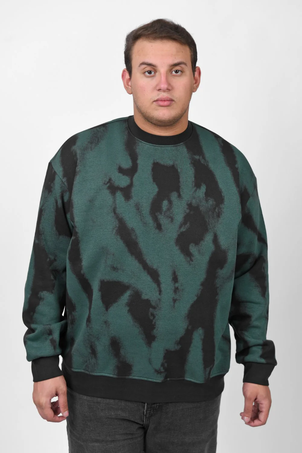 Men's Big Size Long Sleeve Round Neck Printed Sweatshirt - Image 6